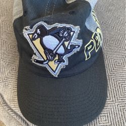Pittsburgh Penguins Black And Gray Adult Slouch Hat