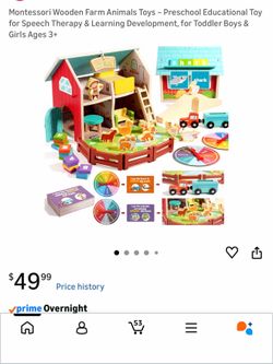 Montessori wooden farm animal toys