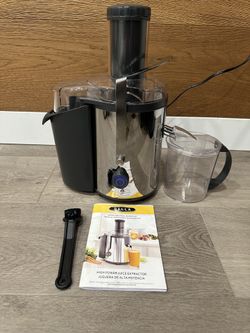 Bella High Power Juicer XJ-12(contact info removed)W Juice Extractor Stainless Steel 2 Speed New