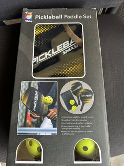 Pickleball Set New In Box Never Use Includes Two Paddles Balls Carrying Bag