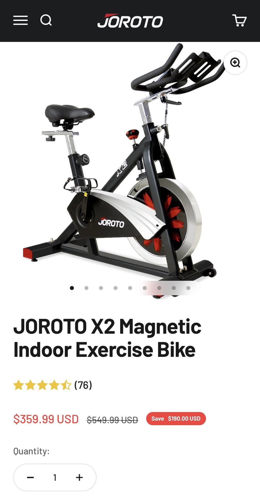Joroto X2 Magnetic Indoor Exercise bike 