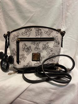 Dooney & Bourke Mickey Through The Years Crossbody Bag - Black and White