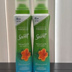 Secret Weightless Dry Spray Tropical Hibiscus 2 Pack