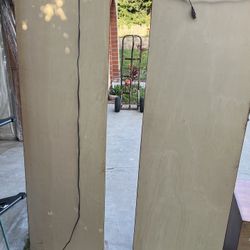 Dual Oak Curio Cabinets, Glass Shelves