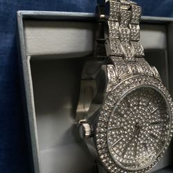 Silver Luxury watch jbl L Lab Grown Diamonds NYC LONDON 