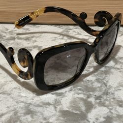 Prada SPR 270 54 Dark Havana Brown Sunglasses