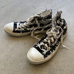 Size 10 Women’s Black Chuck Taylor Print Converse High Tops