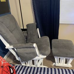 Glider Rocking Chair + Ottoman – Needs Cleaning, Low Price