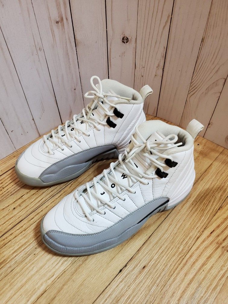 510815 108 Nike Air Jordan 12 Retro GS 'Wolf Grey' 7Y