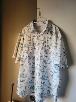 IZOD Saltwater Sun & Shield Performance Shirt SZ 2XB