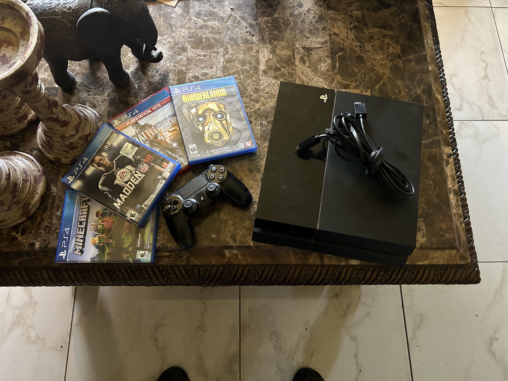 PS4 With Games and Controller