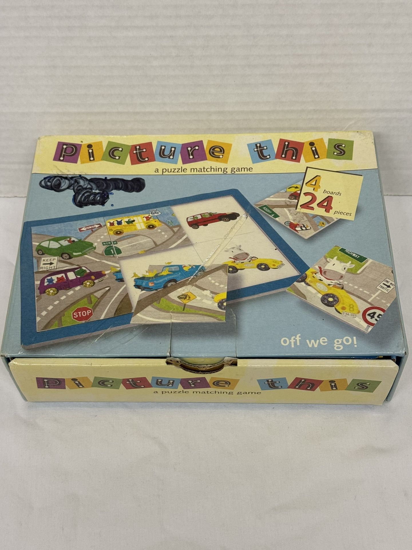 Mudpuppy Picture This Puzzle Matching Game -4 Boards 24 Pieces Complete