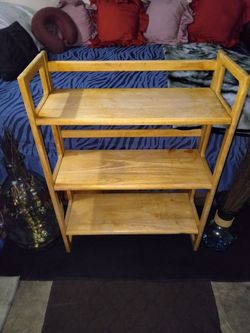 Maple Wooden 3 Folding Shelves