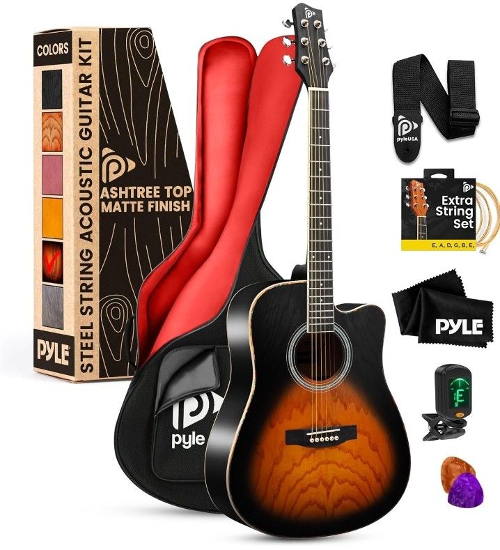 Chitarra Acustica Moukey 41 Pollici Per Principianti - Kit Completo Con Borsa, Accordatore E Accessori - Foto 4