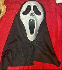 Ghostface Scream Halloween Mask with Hood