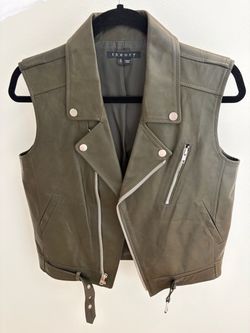 Women’s Theory Leather Vest Size Small