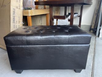 New - Dark Brown Storage Ottoman