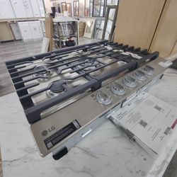 NEW LG 30” Smart Gas Cooktop – Stainless Steel – Retail $1,800 – $899