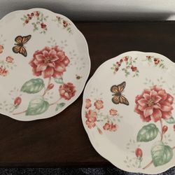 Lenox Butterfly Meadow Red Dinner Plates