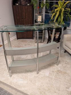 Stainless Steel and Glass Bartop