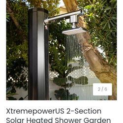 XtremepowerUS 2-section heated solar shower for garden, backyard, poolside or beach.