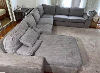 Grey sectional couch