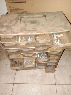 Akro-mils metal screw cabinet