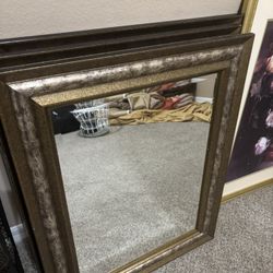 3 Gold Decorations Mirrors 