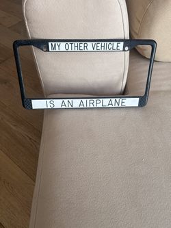 License Plate- My other vehicle is an airplane 