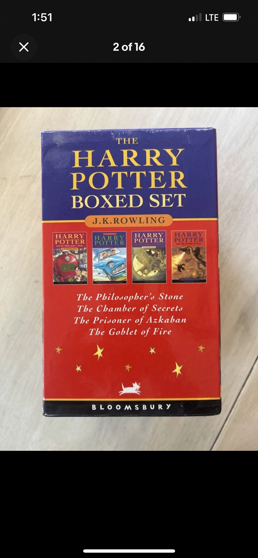 Harry Potter First Edition Paperback Box Set - Books 1-4 - Bloomsbury UK - Rare