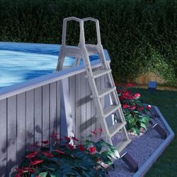 52” A Style Propylene Large Adjustable 5 Step Swimming Pool Ladder set Above Ground Pool Spa