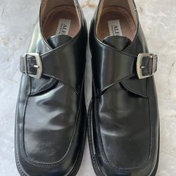 Alfarni  Men’s Black Dress Shoes Made In Italy Size 10 