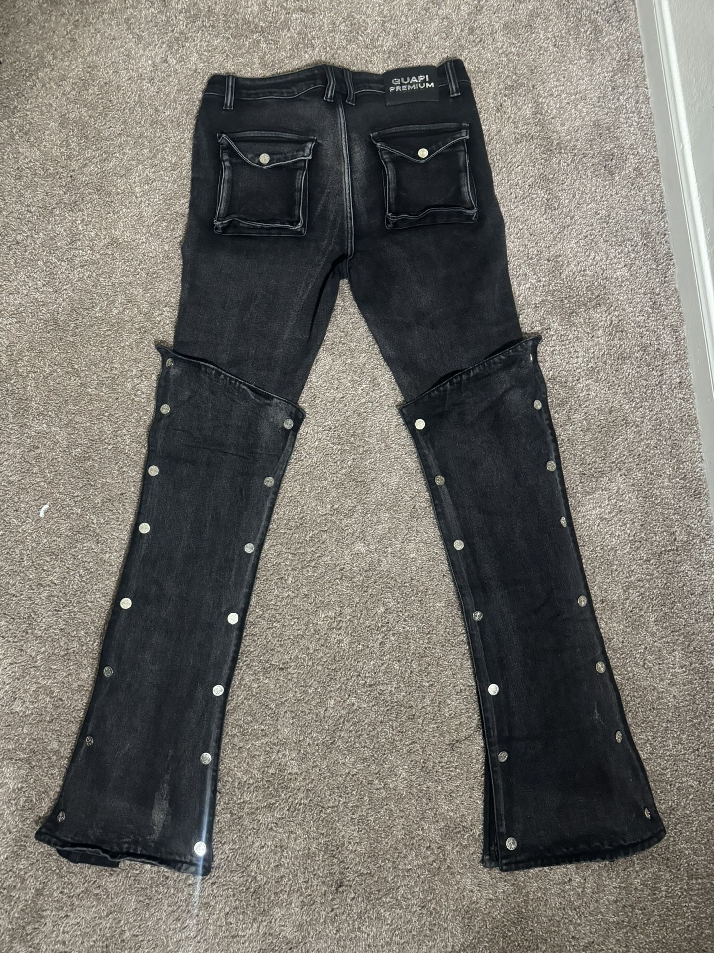 Guapi Iron Grey Stacked Denim Size 34 - laplaya.ma