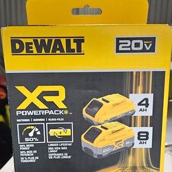 Dewalt 20V MAX XR Powerpack 4.0 Ah and 8.0 Ah Battery pack