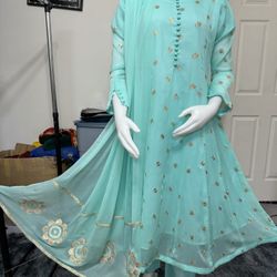 Pakistani Chiffon Maxi Dress