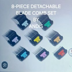 8-PIECE DETACHABLE COMB SET BY ANDIS(COMBS ONLY)