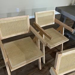 3 Wooden Chairs 
