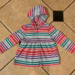 3t Super Cute Fleece Sweater Zip Up With Hoodie $6 