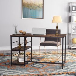 New Desk With Shelving Industrial 