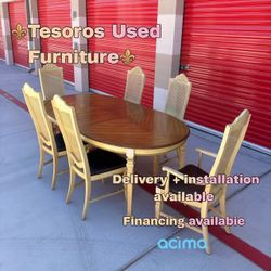 Solid wood dining set
