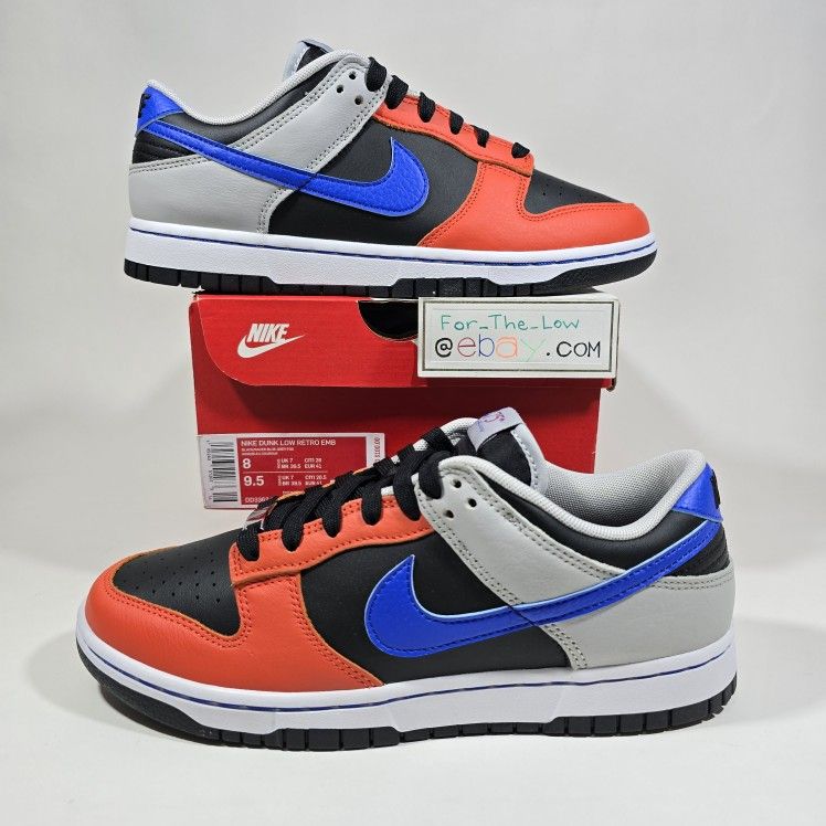 Nike Dunk Low EMB 75th Anniversary of the NBA: New York KNICKS - Mens Size 8 Leather Sneakers DD(contact info removed)