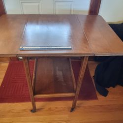 Maple English Tea Cart W Flaps To 36 Inch With Drawer 30x18x24