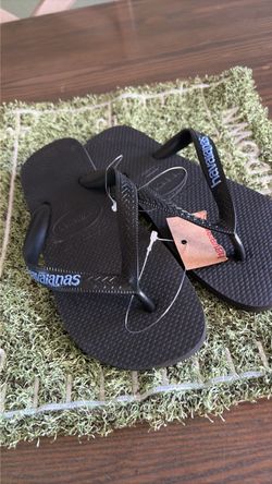 Havaianas Black Flip Flops with Tags
