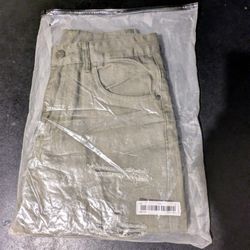 Olive Green Distressed Jeans 