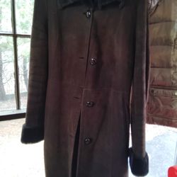 Vintage suede coat In Small