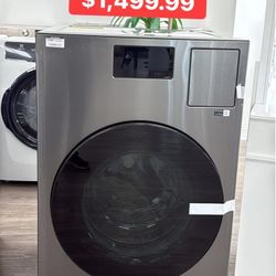 Samsung Bespoke 5.3-cu ft Capacity Dark Steel Ventless All-In-One Washer Dryer Combo 