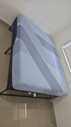 Queen bed and metal frame