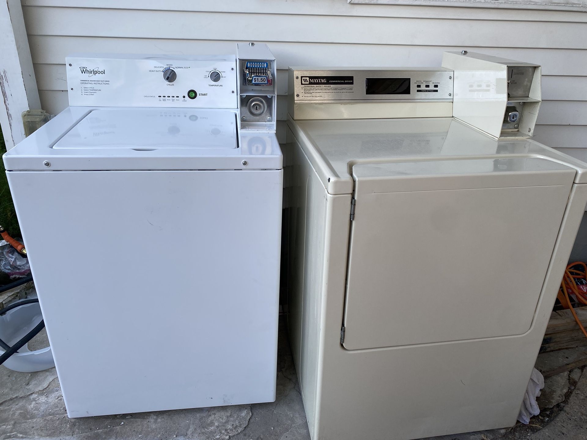 Coin Operated Washer And Dryer