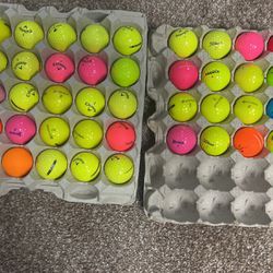 50 Great Shape Color Golf Balls 