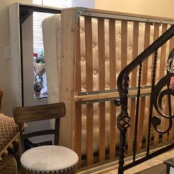 FREE QUEEN Bed Velvet Base And Mattress 